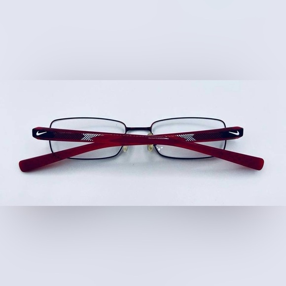 Nike 8079 Red Burgundy Rectangular Sunglasses Frames Only - Picture 4 of 8